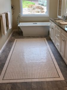 horizontal tile rug