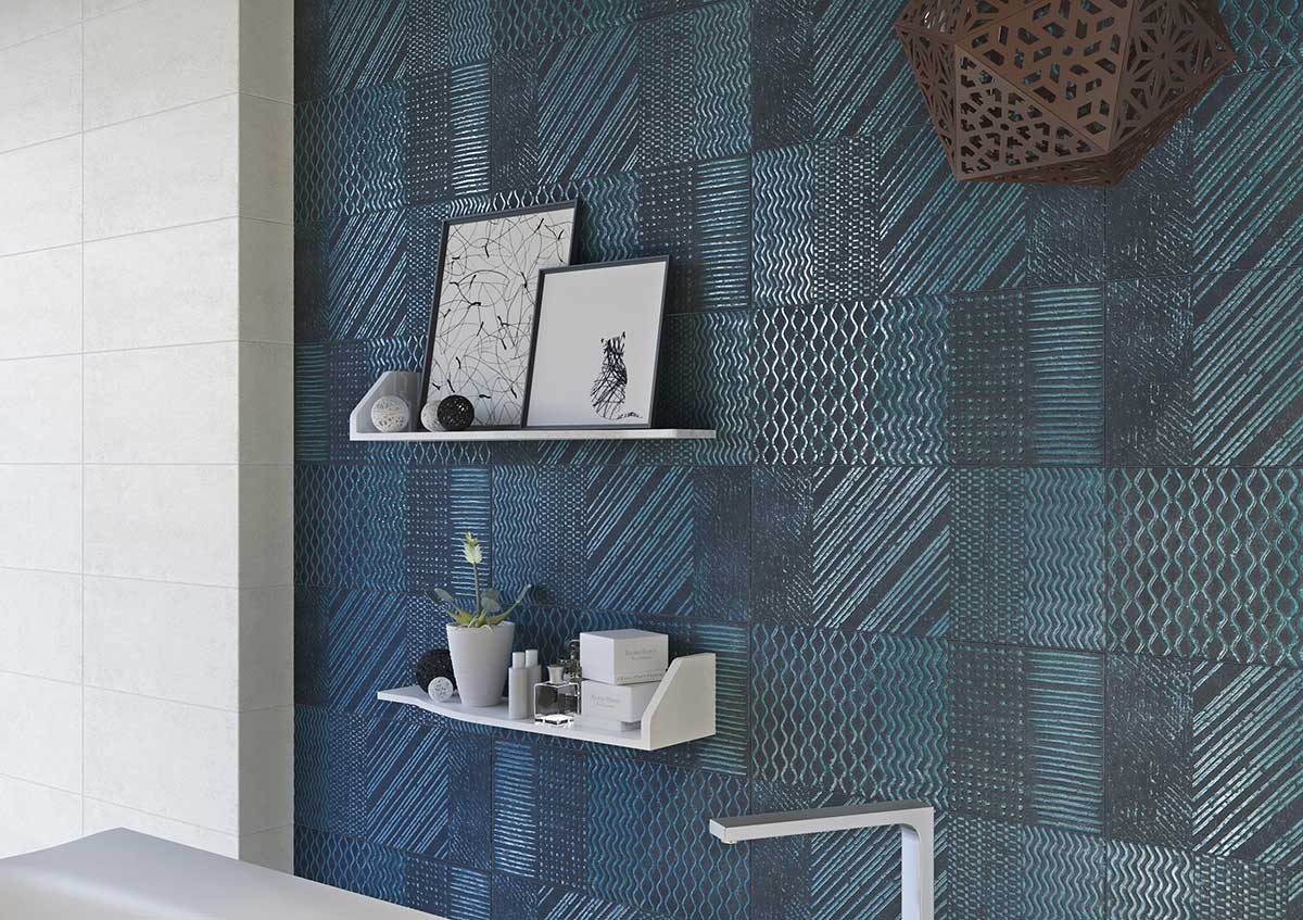 Decorative bathroom tile - turquoise