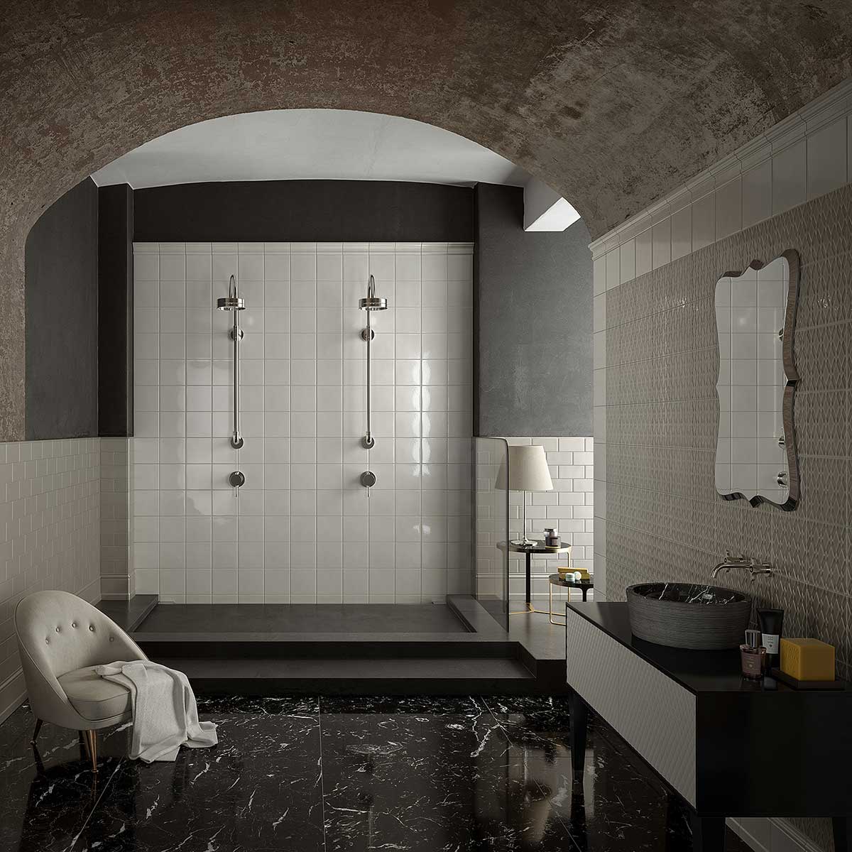Decorative bathroom tile - maison
