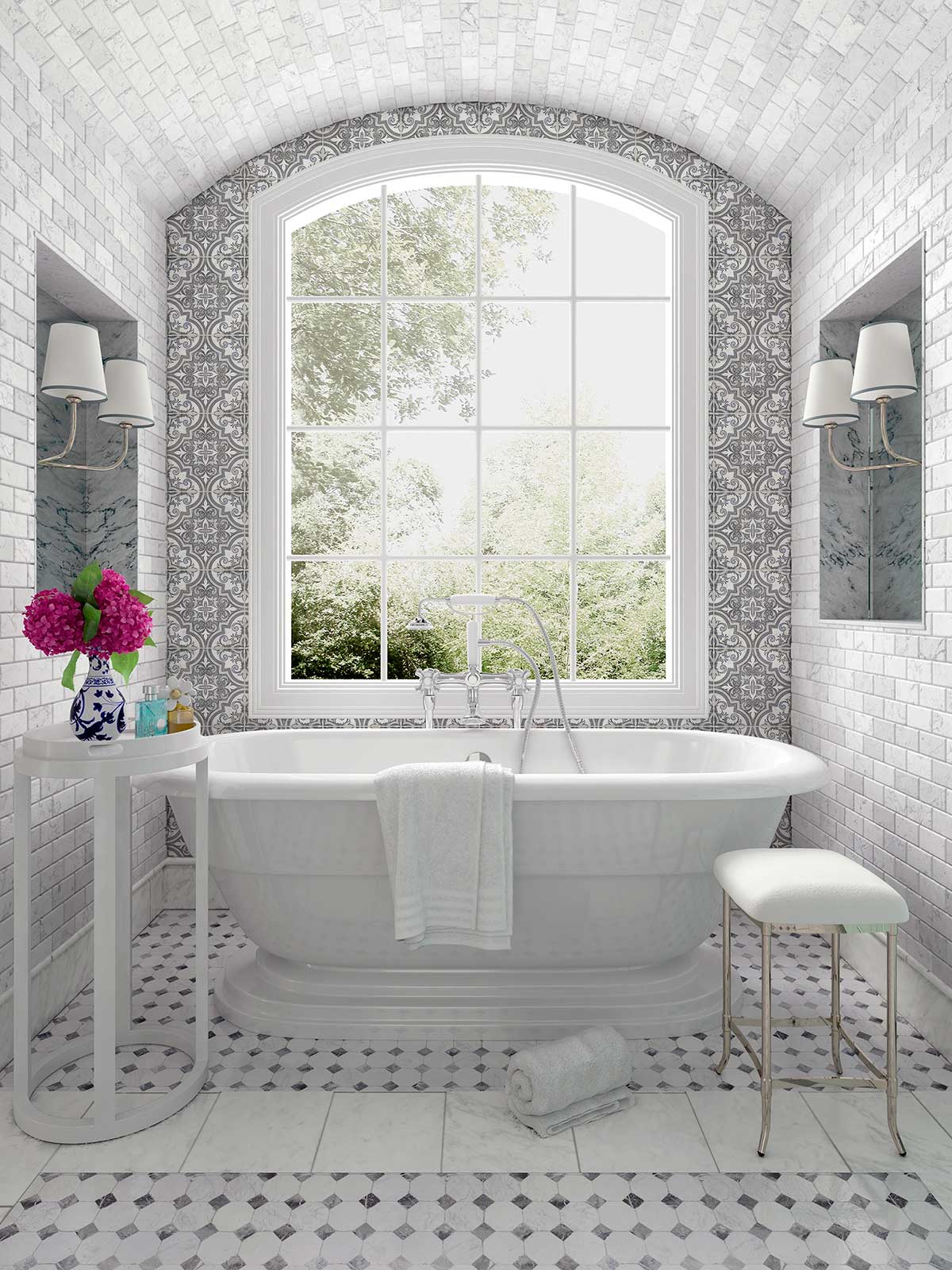 Decorative bathroom tile - Ella Blizzard Blue AST Bathroom