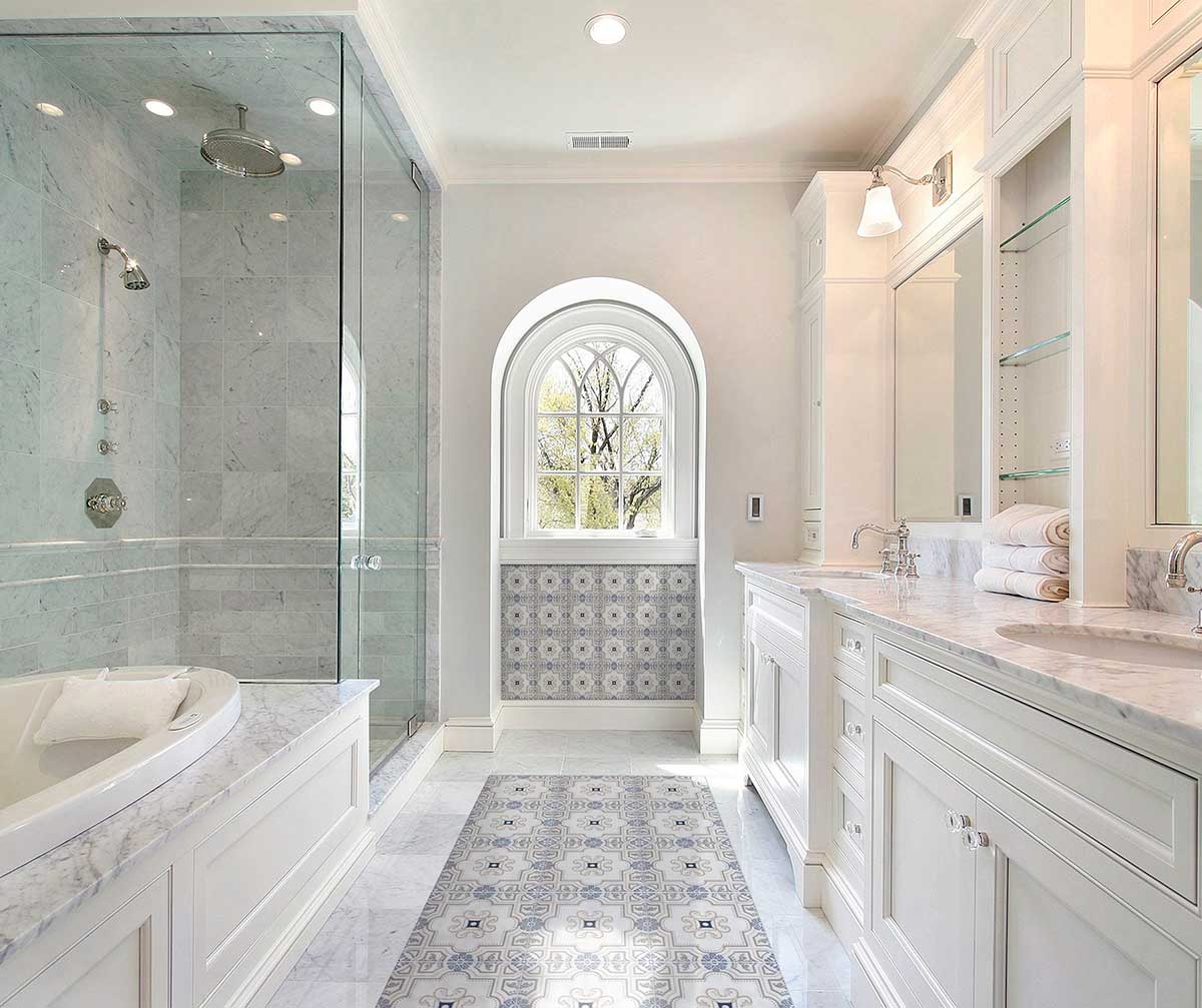 Decorative bathroom tile - Harlan Blue AST Bathroom