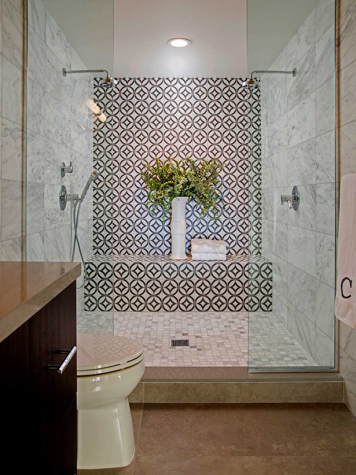 Decorative bathroom tile - Hayden Duo Deep Blue AST Shower 2