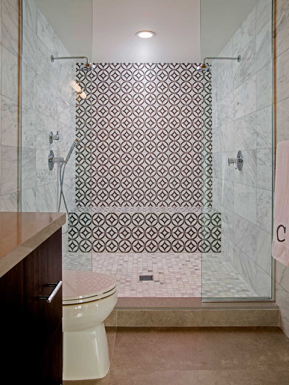 Decorative bathroom tile - Hayden Duo Deep Blue AST Shower