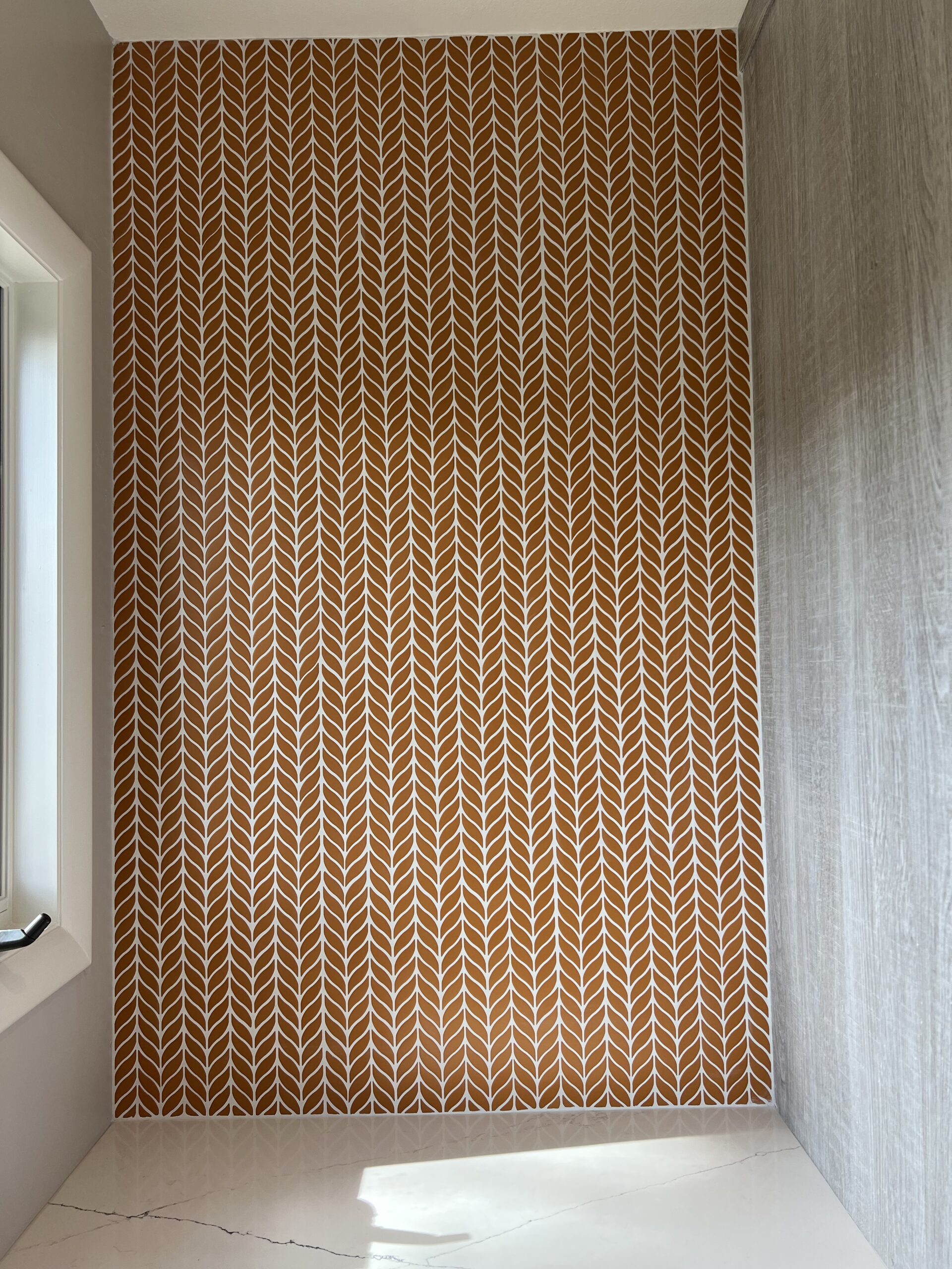 orange decorative wall tile